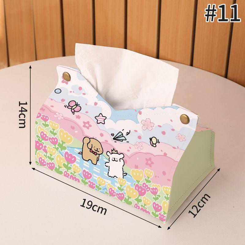 Hello Kitty Tissue Box Cartoon Storage Box Desktop Organizer Kitty Cat Paper Storage Box for Home Bathroom Toilet Paper Holder