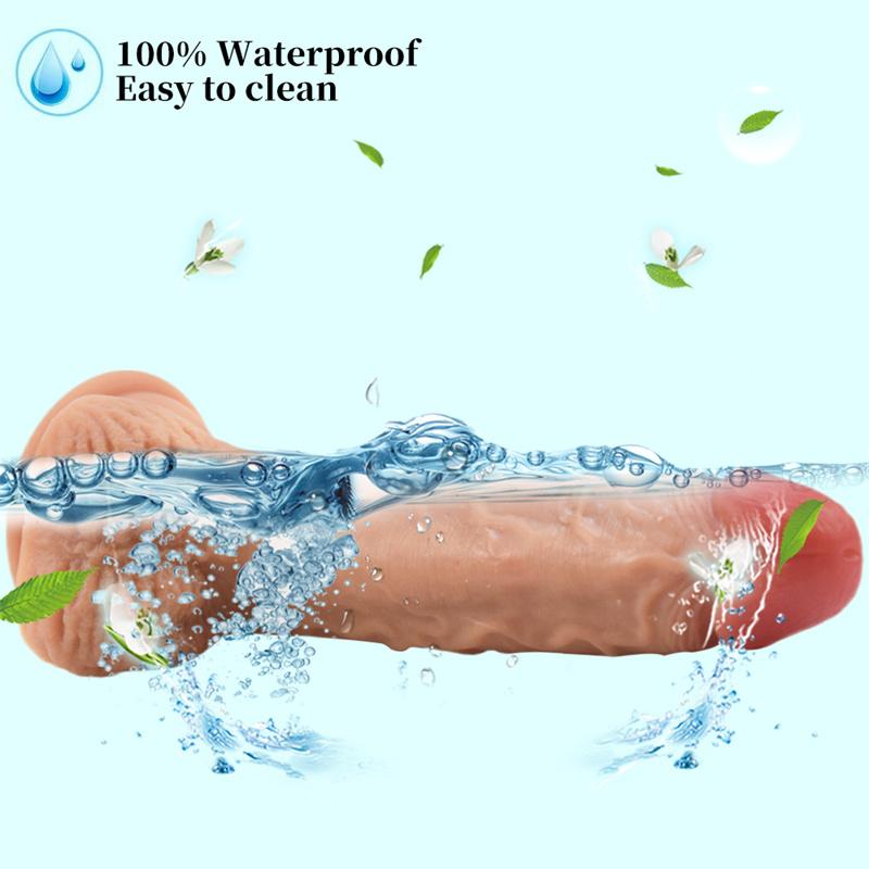 Liquid Silicone Soft Simulation Penis Wearable Pants Suction Cup for Men and Women Manual Dildo Masturbation Sex Tool