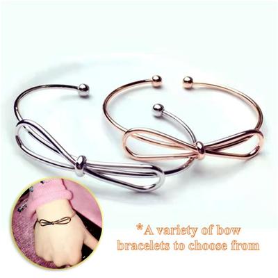 2022 Einfaches weibliches DIY-Armband, Herzknoten/Schleifenknoten, offenes Armband, Valentinstag, Erntedankfest, Geschenk, Schmuck, Handschmuck für Mädchen und Damen