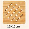 Portable Placemat Thickened Circular Square Household Coaster Hollowed Out Bamboo Insulation Mat Dining Table Mat