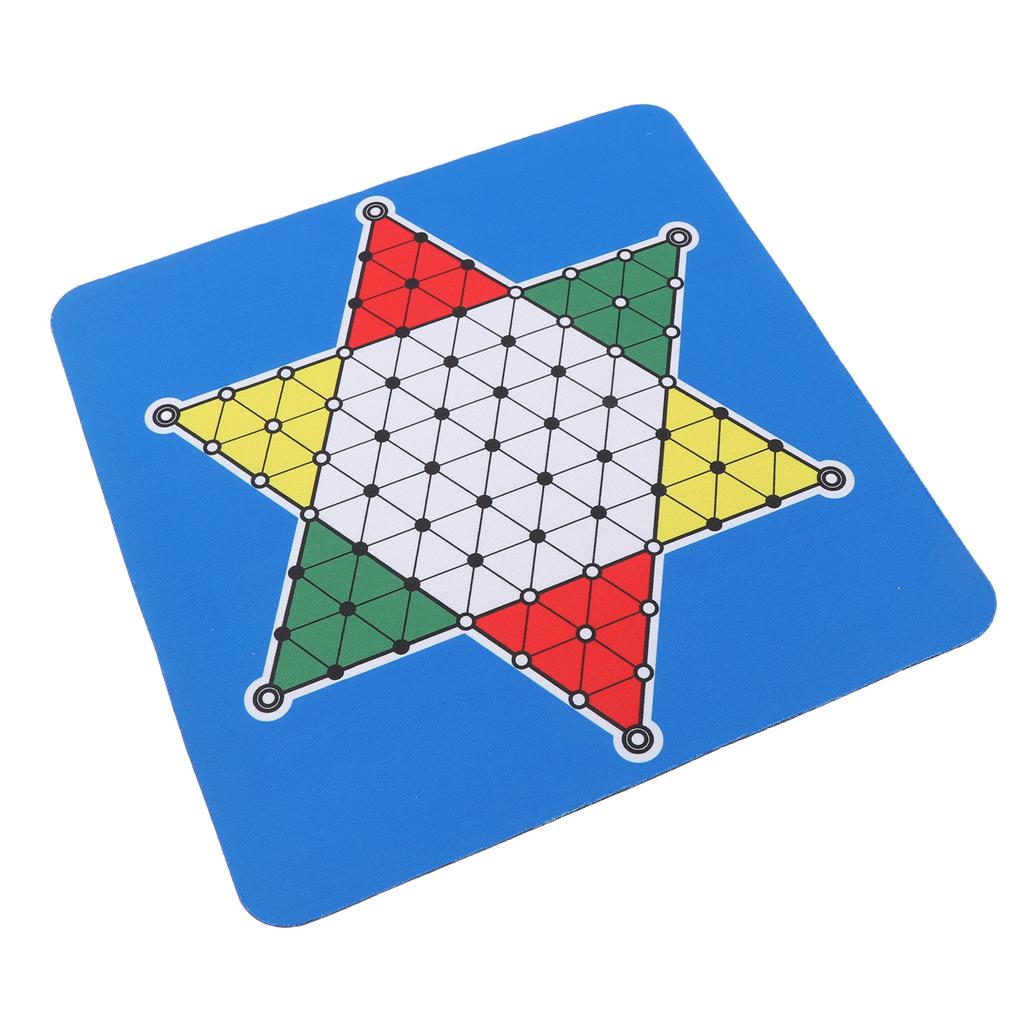 Chinesisches Dame Spielset Gummi Damebrettmatte und 3 Farben Damesteine Tragbares Set mit Aufbewahrungstasche für Zuhause