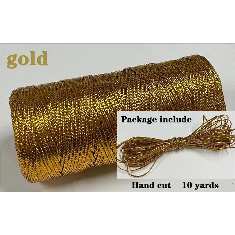 Sfoară Bumbac Bicolor 2mm 10 yarzi Sfoară Bakers Twine Fir Bumbac pentru Decor Acasă Handmade DIY Ambalare Cadou Crăciun