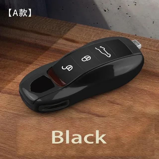 The key protection case is suitable for Porsche Panamera Macan 718 Taycan 911 Cayman Boxster 9A971 solid ABS car key decoration.