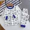 Boys Fall Cotton Underwear Set Cartoon Long-sleeved Round Neck Top + Pants Two-piece Set
