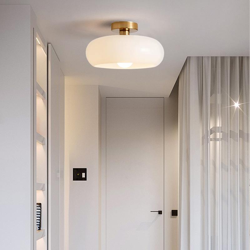 Vintage Glass Ceiling Light G80 Bulb For Living Room Entrance Bedroom Hallway Cloakroom Balcony Indoor Lighting Fixtures