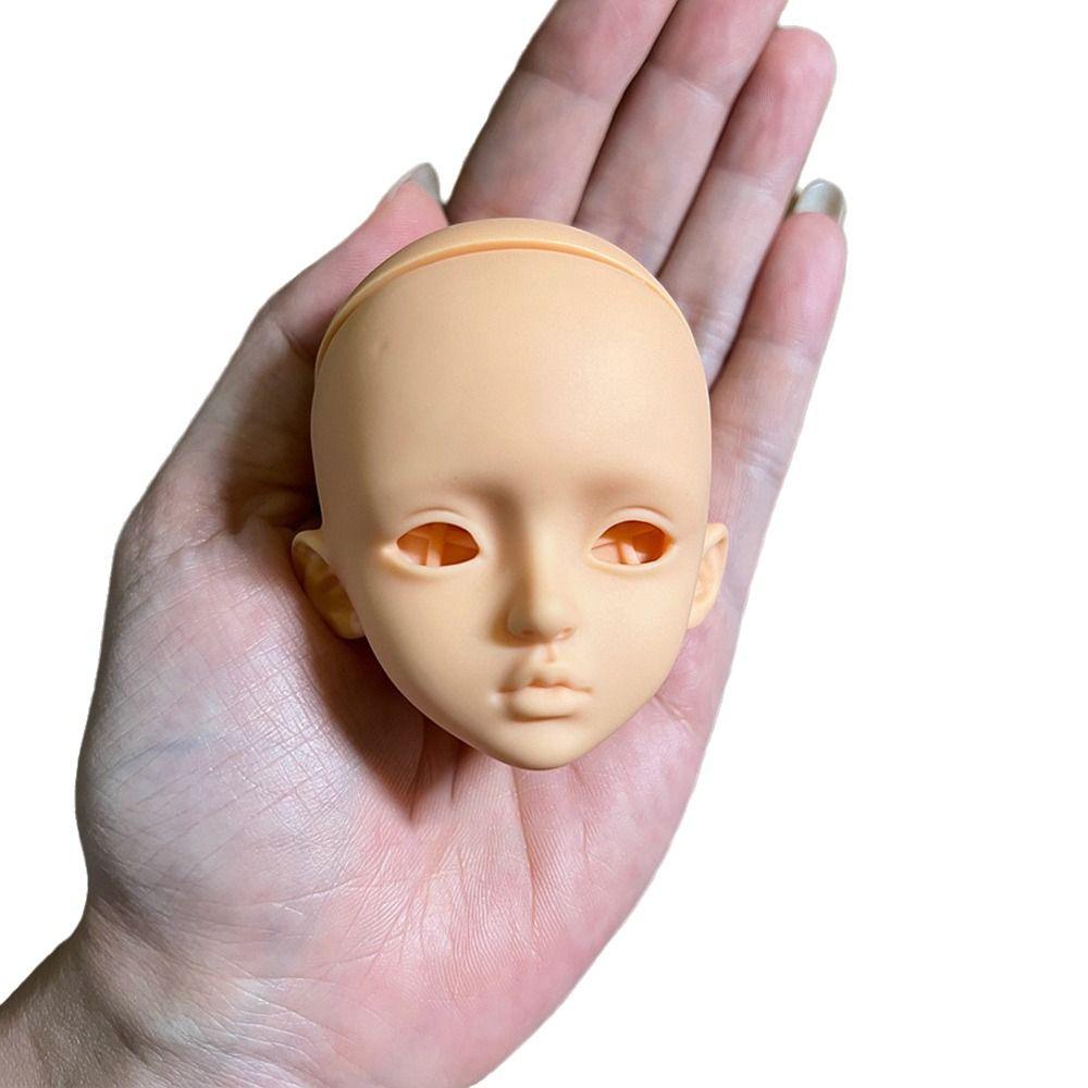 Soft PVC 1/6 MJD Doll Head Handmade BJD Doll's Head New No Makeup Doll Head Practice Makeup