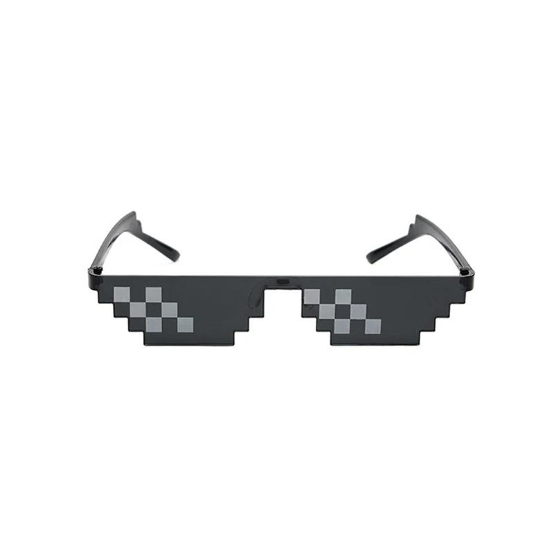 Mosaic Sunglasses Cool Party Vintage Shades Eyewear For Men Pixelated Sunglasses Funny Women Glasses