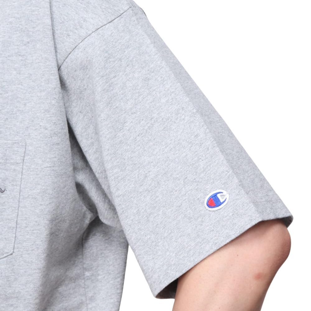 Champion Short Sleeve Crew Neck Graphic Action Oxford Gray Men's T-Shirt, 100% Cotton, Print, Style, C3-Z305,