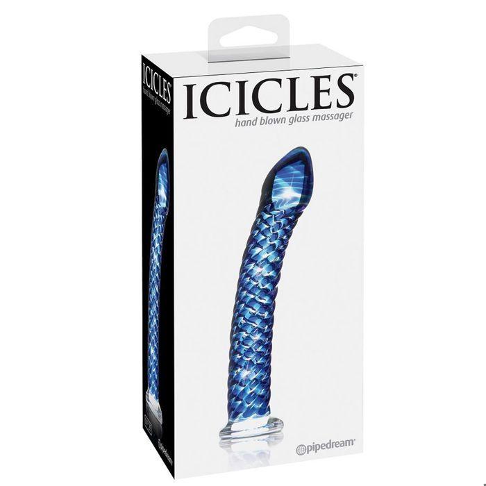 Massager - Pipedream - Icicles 29 - Verre soufflé - Bleu - Prostate