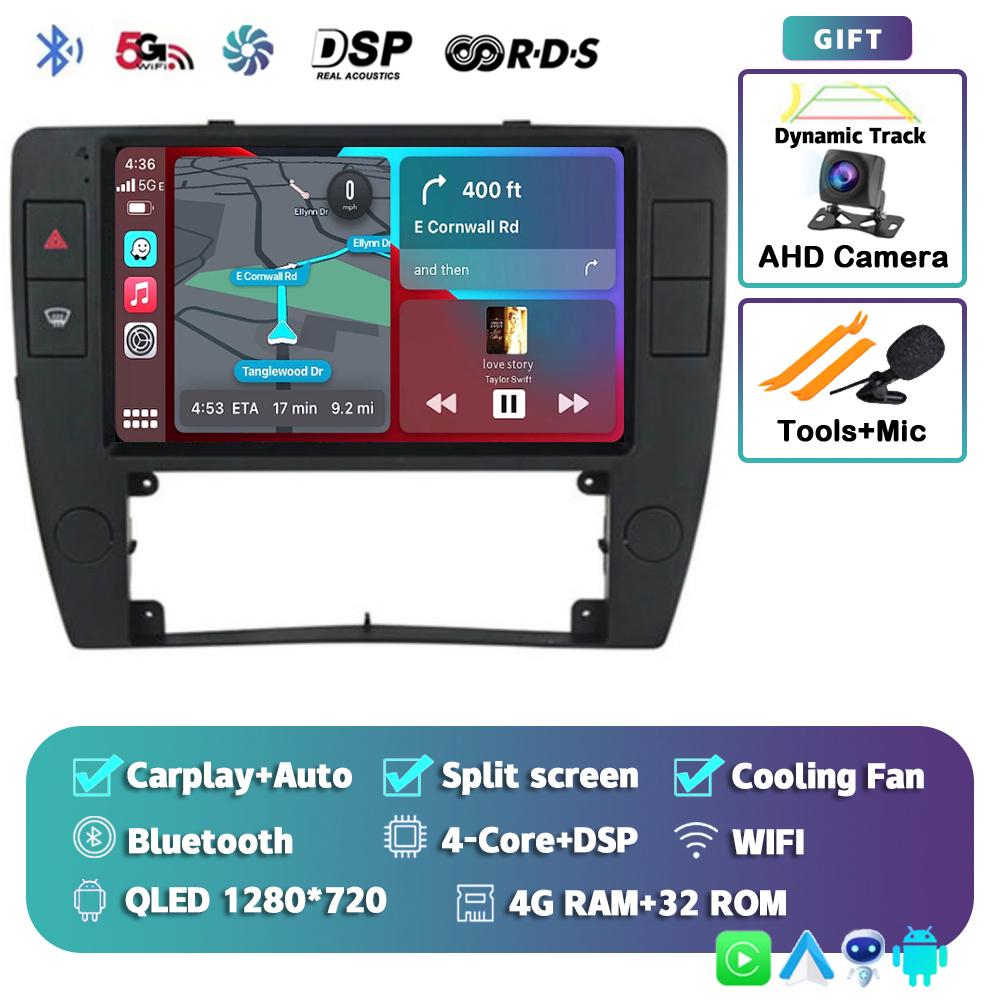 Android 14 Carplay Auto Car Radio For Volkswagen Passat B5 2000-2005 Multimedia Video Player GPS Stereo DSP Carplay No 2din DVD