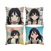 T-Tamako Market Anime K-Kitashirakawa Tamako  Pillow Case Square Double-Sided Sofa Cushion Cover Bedroom Bedside Pillow