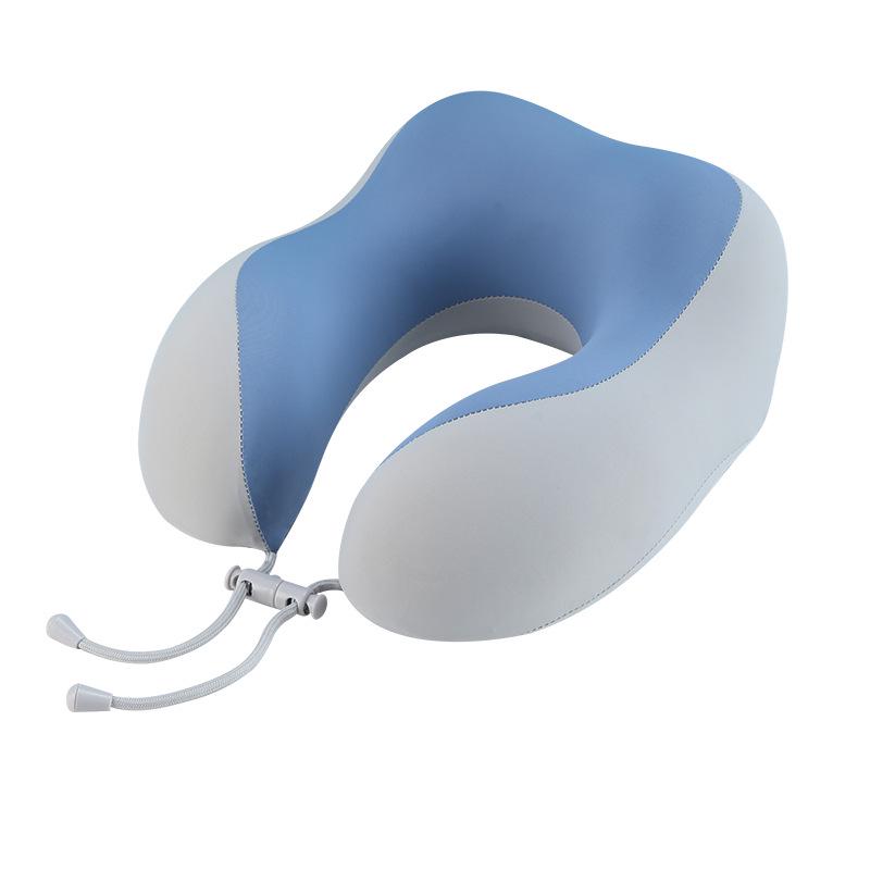 U-Shaped Memory Foam Travel Pillow: Detachable, Washable Ice Silk Cover for Cool Neck Support - Portable and Gift-Ready