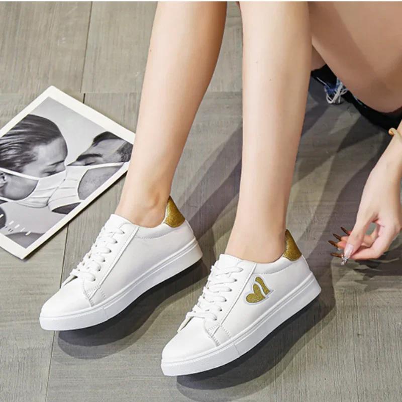 Fashion Women's Sports Shoes 2024 New Fashion Lace Up  Women's Casual Shoes Printed Summer Women's Pu Cute Flat Luxury Shoes