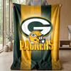 Green Bay Packers Flannel Fleece Blanket Cozy Warm Throw Blanket For Couch Bed Travel All Season Use