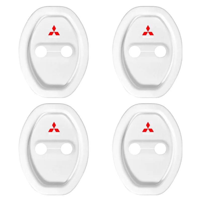 Pro Mitsubishi Pajero Outlander L200 EVO Montero Lancer 9 10 EX 4ks Silikonový kryt chrániče zámku dveří auta Auto příslušenství