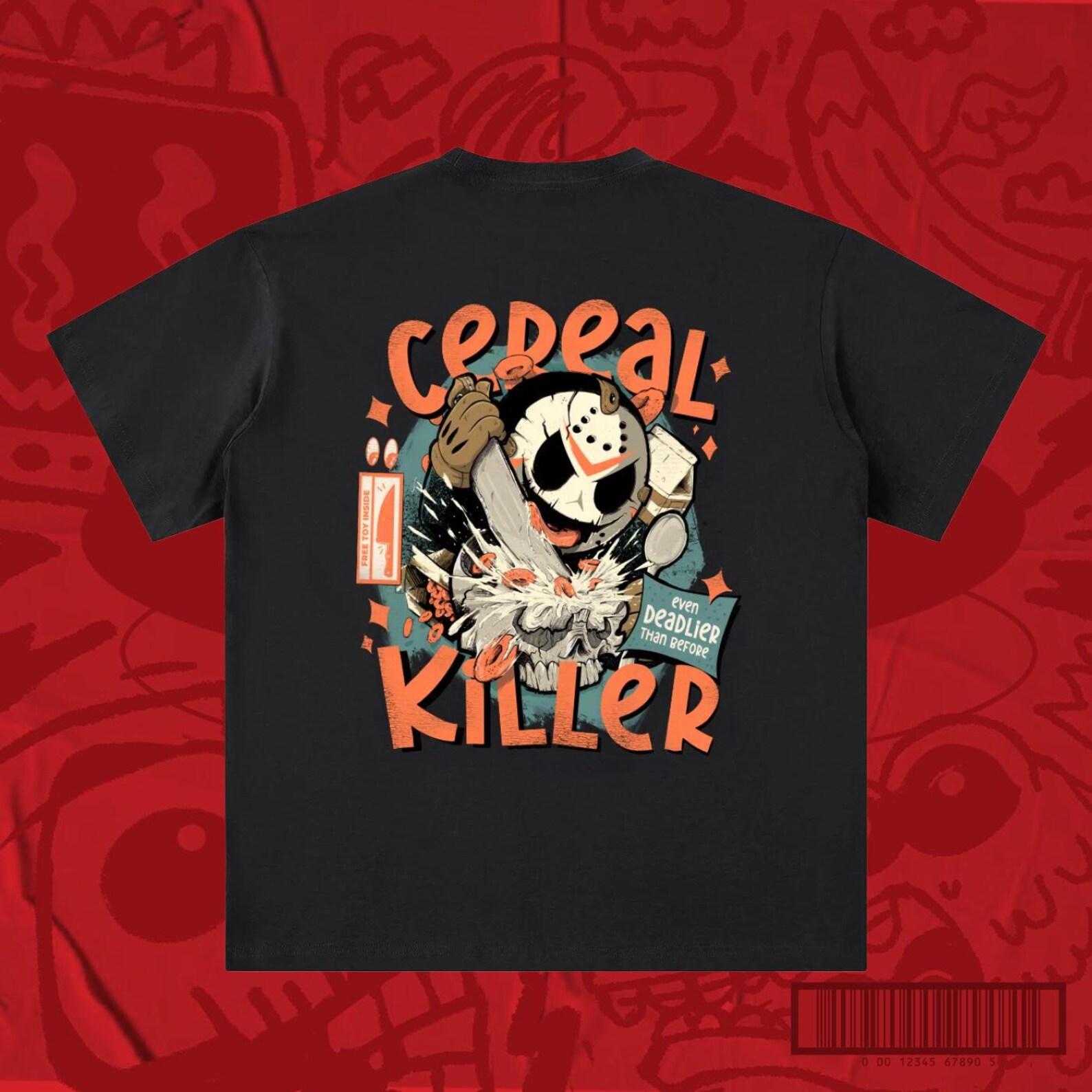 Cereal Killer Halloween Shirt | Funny Retro Graphic Tee XL
