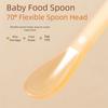 Weiche Silikon Baby Löffel Leicht zu Reinigen Mini Größe Beikost Löffel Sicheres Design Staubdichte Abdeckung Ergonomischer Löffel Zahnungszeit