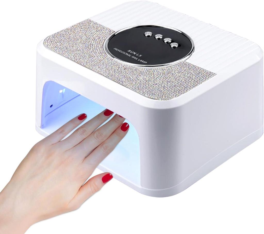 288W UV LED Nail Lamp for Gel Nails, Fast Curing with Auto Sensor & 4 Settings