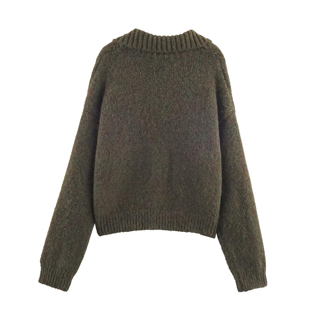 European and American Style, New Women's Clothing, Fashionable, Versatile, Cross-border Foreign Trade Jacquard Strap Knitted Cardigan