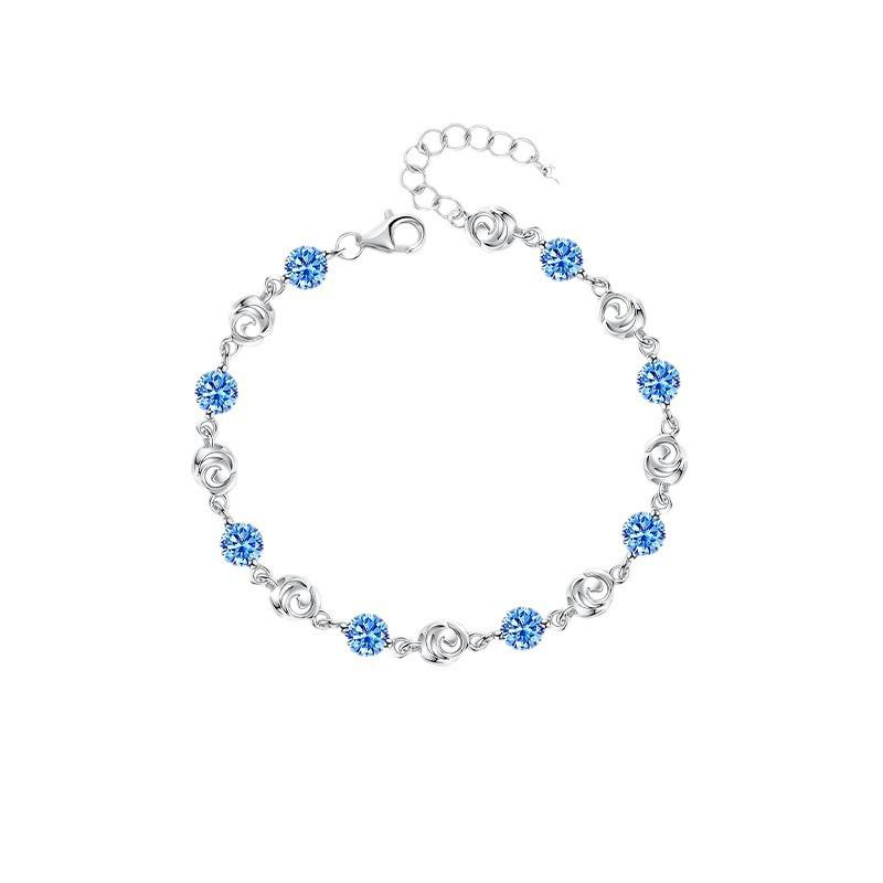 Classic Blue Enchantress Bracelet: Elegant Women's Jewelry Gift for Girlfriend or Best Friend.