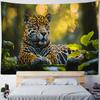 African Wildlife Cheetah Tapestry Wall Hanging Cloth Hippie Style Wolf Lion King Decor for Living Room Bedroom Dormitory Classro