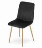 LAVA Chair - Black Velvet / Wood Color Legs X 4