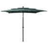 VidaXL 3-Tier Garden Parasol with Aluminum Pole, Patio Sunshade, Sun Shelter, Beach Umbrella Terrace, 313837
