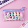 6pcs Mini Sweet Cone Shaped Fluorescent Highlighter, Portable Marker Pen, Chisel tip