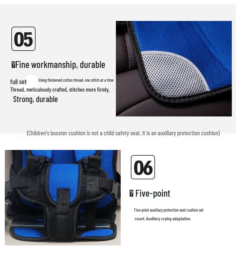 Portable Cross-Border Baby Booster Seat with Fixing Waistband and Cushion for All Seasons