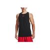 Under Armour Breathable Basketball Sports Tank Top Men Tops Black 1361901-001