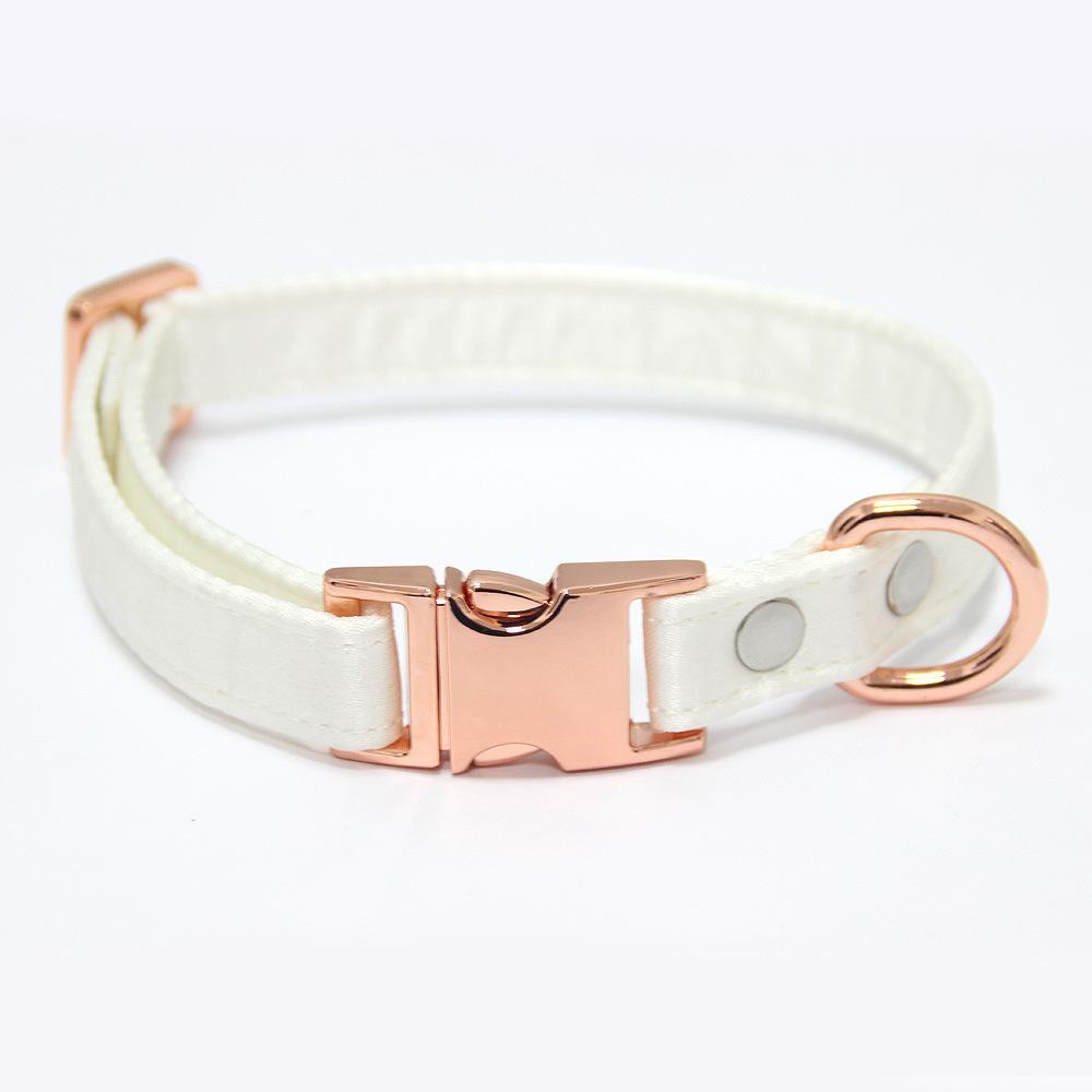 Strictly selected cat neck cover solid color large bow teddy dog collar medium and small dog leash neck ring pet necklace