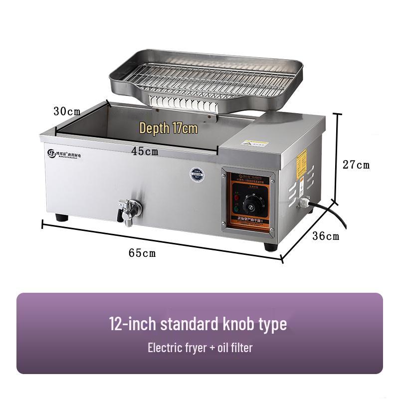 Commercial Deep Fryer: Multi-Functional Large Capacity Automatic Electric Fryer for Dough Sticks and Twists.