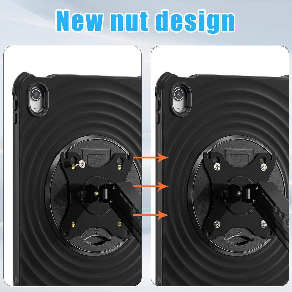 For iPad (2025)/10.9 (2022) Case Kickstand PC+Silicone+TPU Tablet Cover