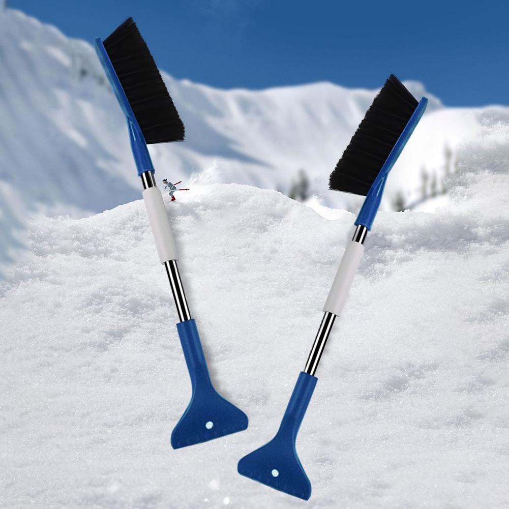 Extendable Car Snow Shovel Ice Scraper Winter Auto Windshield Cleaner Brush Detachable Broom Snow Removal Tool Accessories
