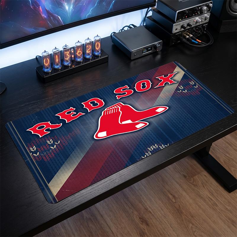 Boston Red Sox Muster Mauspade Anti?Rutschfeste Gummi-Schreibtischunterlage Für Gaming Arbeiten Desktop-Dekoration
