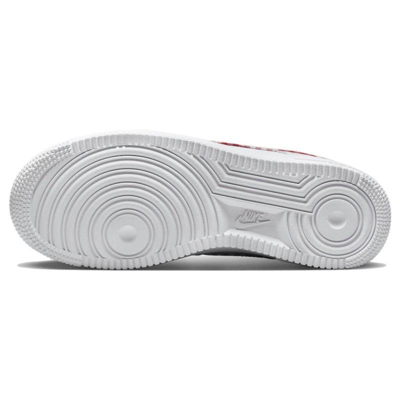 Nike Air Force 1 Low '07 Essential White Mystic Red Gingham Women's Sneakers DZ2784-101