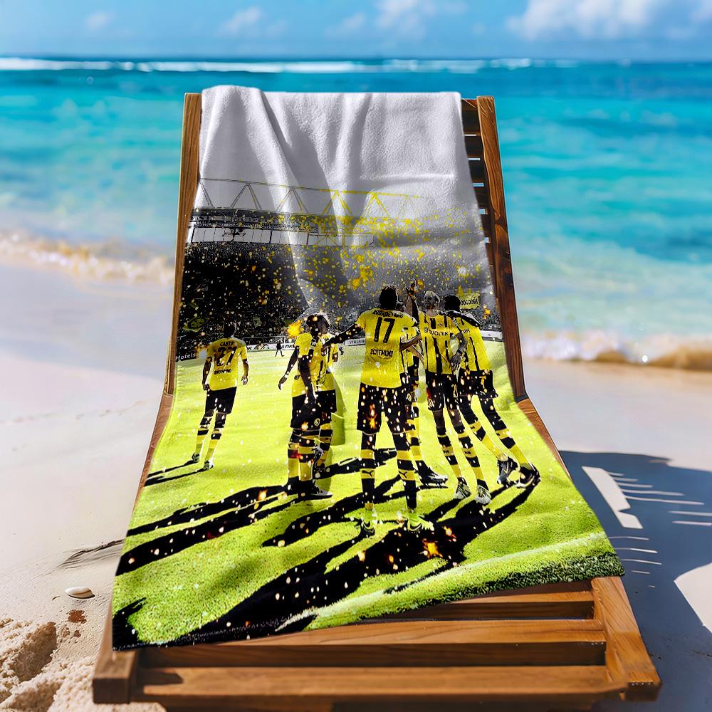 Borussia Dortmund Beach Towel Super Soft Absorbent Comfortable Lightweight Perfect For Traveling Yoga Camping And Swimming