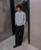 MOOD INSIDE Waffle Semi-Crop Long Sleeve_Gray