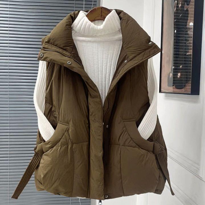 Women Plus Size Thickened Cotton Vest Winter Coat Fashionable Outerwear Jacket