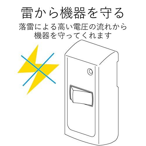 ELECOM Power Tap Triple Tap Lightning Guard Bulk Switch 1 Port White T-KTR02WH