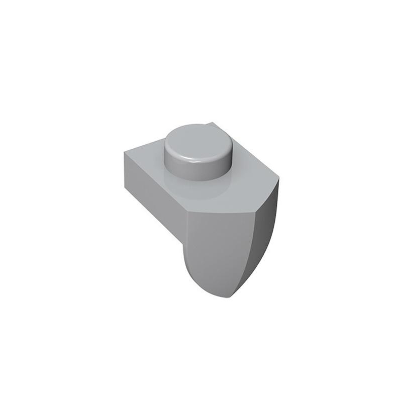 

10PCS 15070 Animal Sharp Teeth 1x1 Short Film Block Moc Color Compatible with Curved Brick DIY Toys For Kid 10pcs світло-сірого кольору