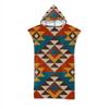 Adult Bath Towel Beach Towel Cape Geometric Print Hooded Bath Towel