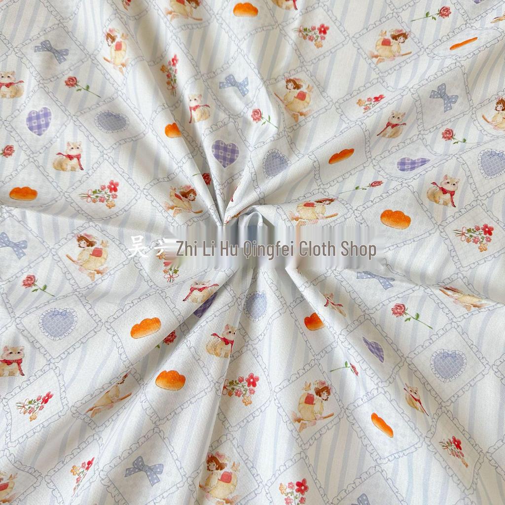 100% Cotton Digital Print Christmas Little Panda Fabric for Clothing and DIY