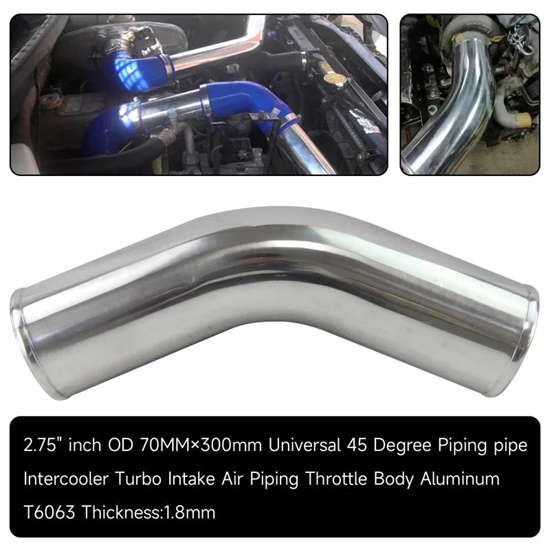 Universal 45 Degree 57-80mm 2.25"-3.15 inch Aluminum Intercooler Intake Pipe Piping Tube hose