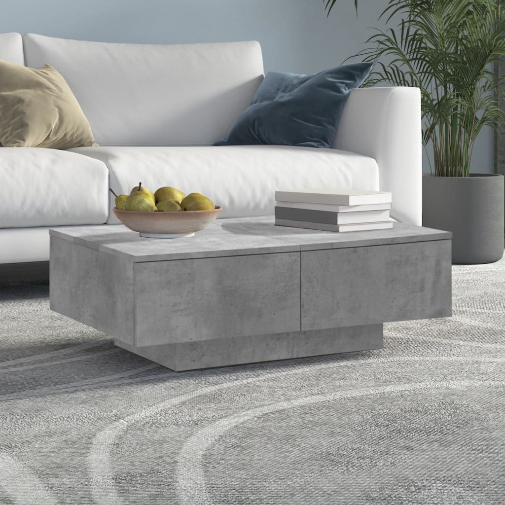 Coffee Table, Concrete Grey, 90x60x31 Cm