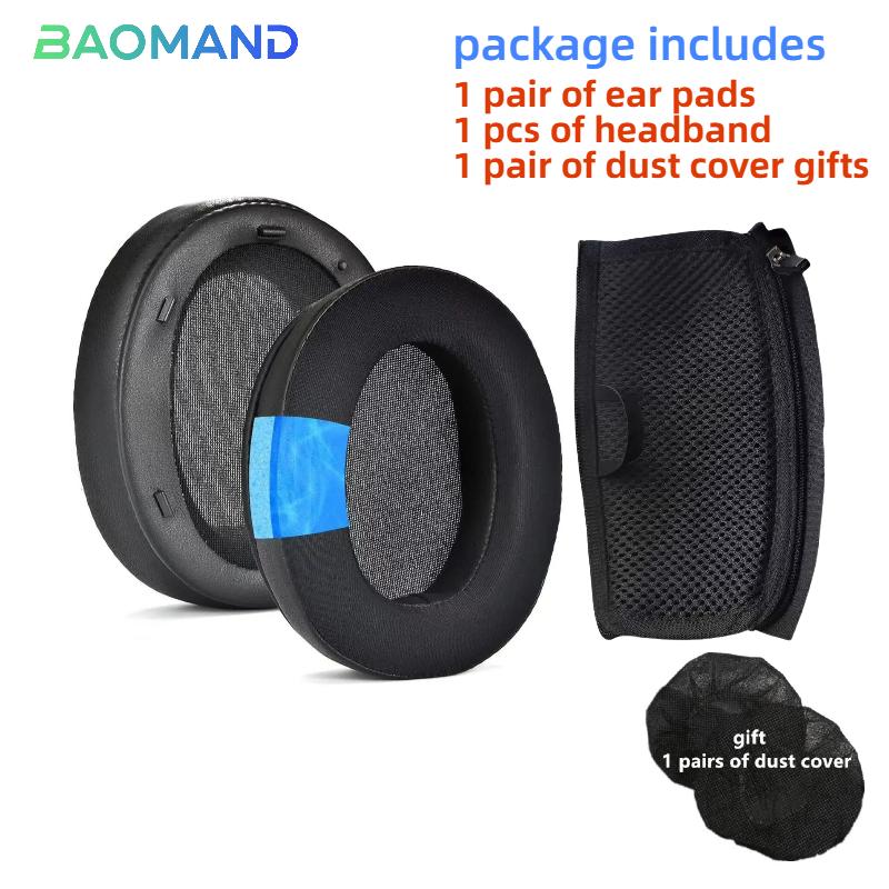 1 Set Replacement Ear Pads Earpads Headband for Sony/Sony WH-XB910N Headphones Memory Foam Ear Cushion Cover