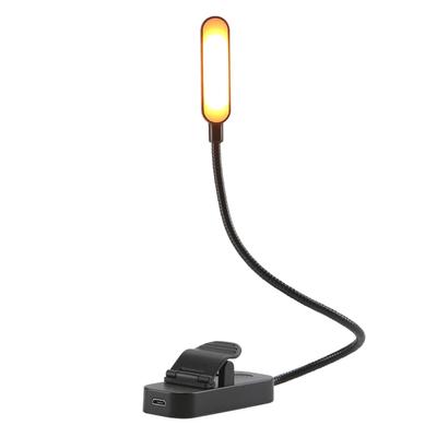 Led Flexible Clip On Book Light Eye-Caring Bookmark Reading Lamp USB Rechargeable Stepless Dimming
