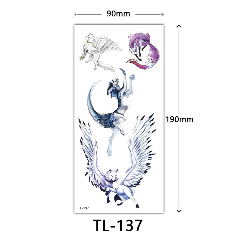 Flower Tattoo Stickers, Color Sketch Tattoo Stickers, English Letters, Wedding Photography Tattoo