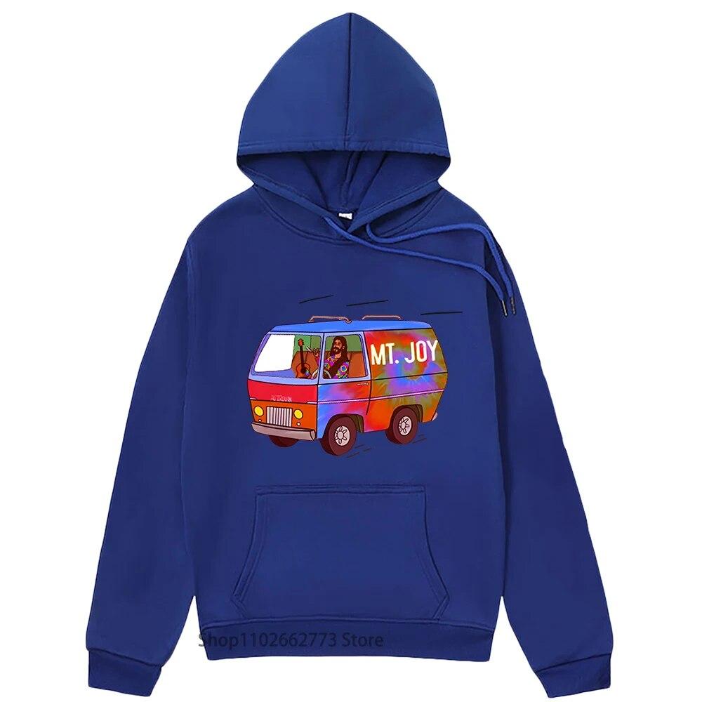 MttJoyy Hoodies Hippi Van Bus Sweatshirt Women/Men 90s Tops Fashion Clothing Harajuku Unisex Pullover Cartoon Y2k Clothes Unisex