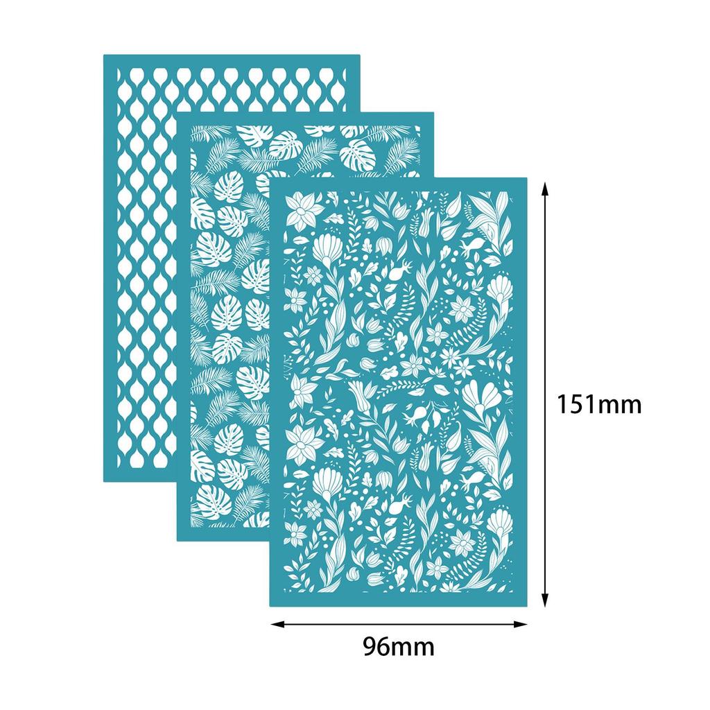 3Pcs Clay Tool Silk Screen Stencils Silk Screen for Clay for Jewelry Making Home Earrings Decoration DIY